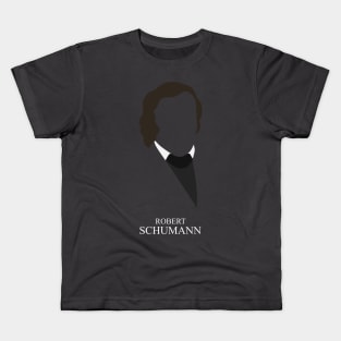 Robert Schumann - Minimalist Portrait Kids T-Shirt